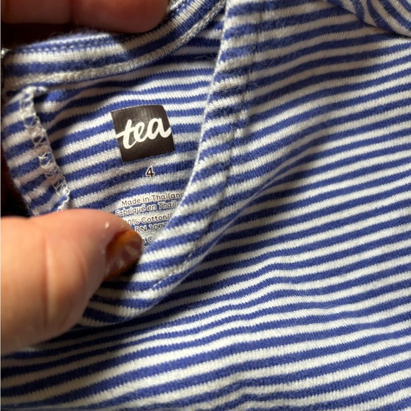 Tea Collection Short Sleeve Empire Dress - Striped and Print - Picture 2 of 3